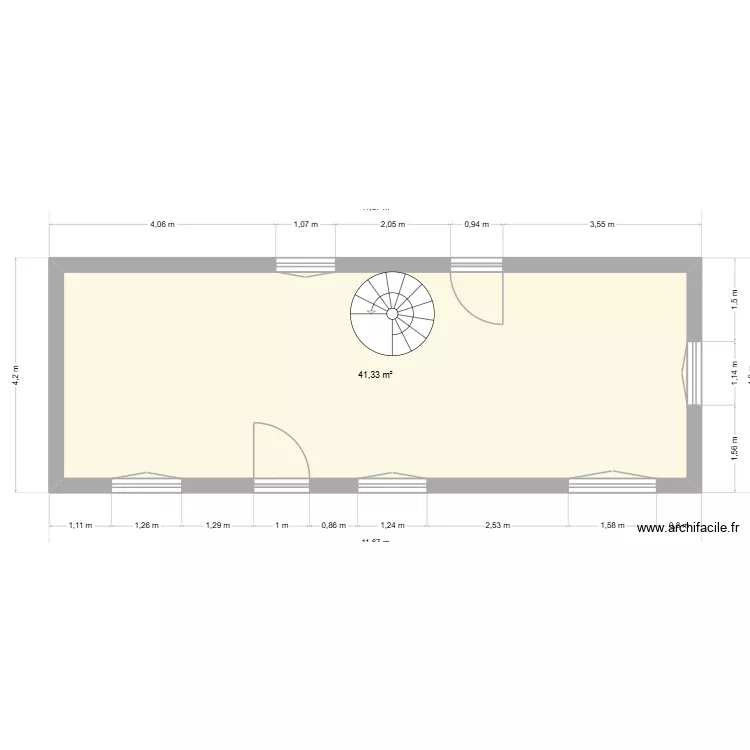 PLAN DE BASE ST GILDAS. Plan de 1 Pièce et 41 m²