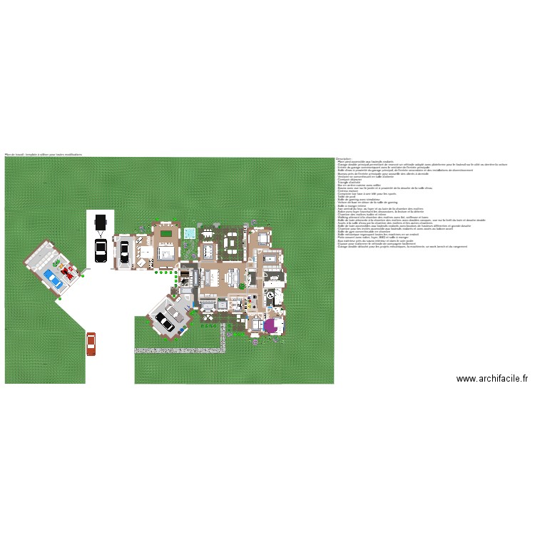 Maison de rêve 6. Plan de 174 pièces et 3441 m2