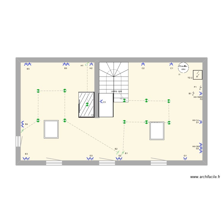 FERRIERE +2. Plan de 1 pièce et 54 m2