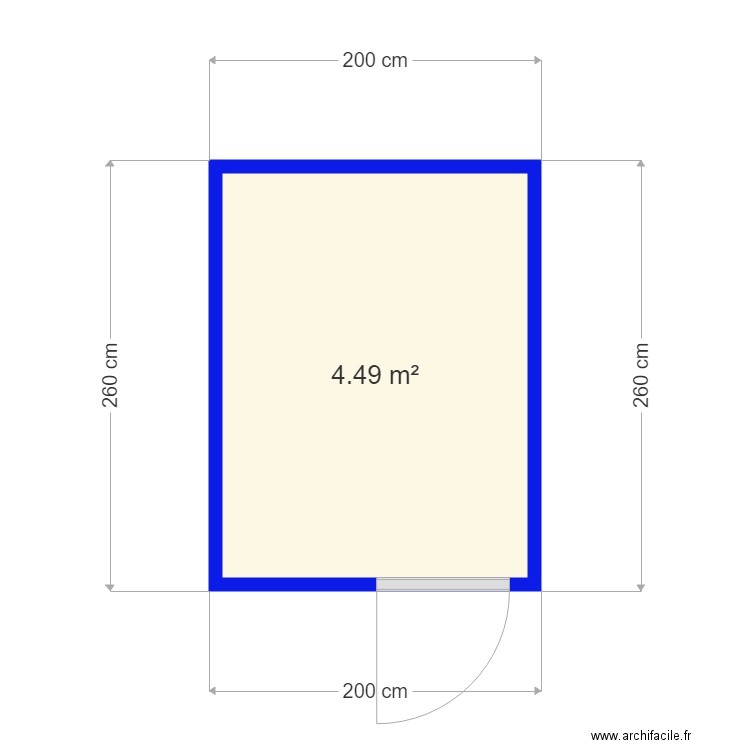 PLAN CF NEG UTILE LE CANNET. Plan de 1 pièce et 4 m2