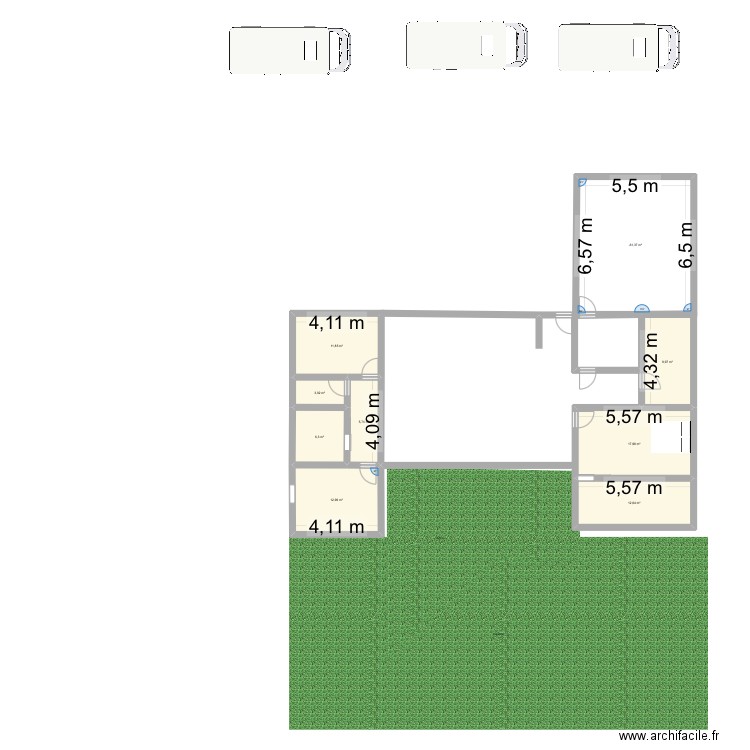 Maison 150. Plan de 9 pièces et 115 m2