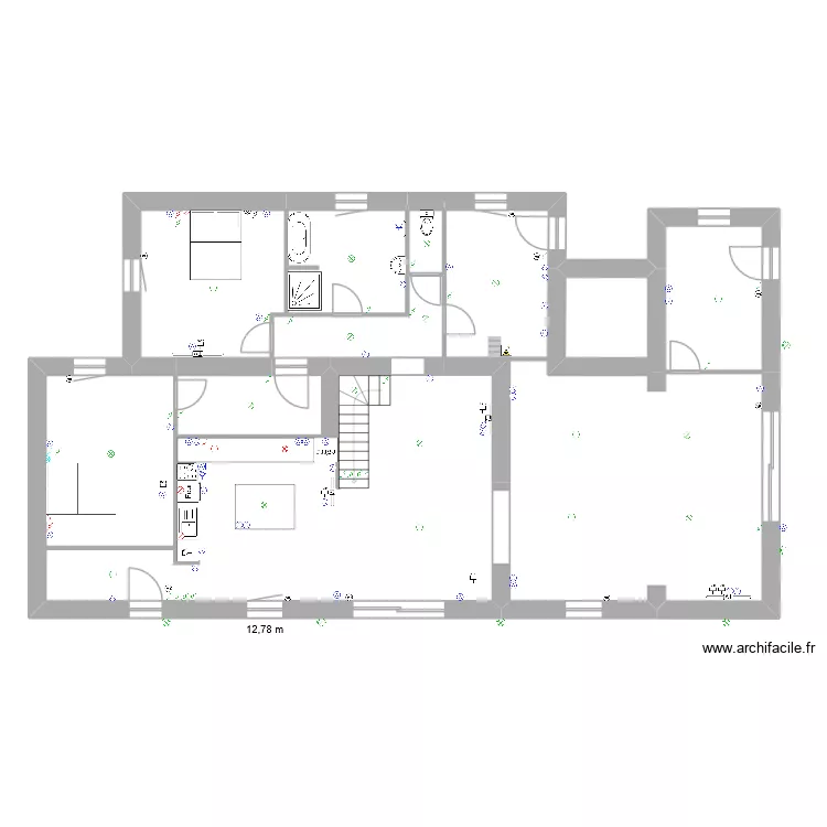 Maison Alex. Plan de 9  et 168 m²