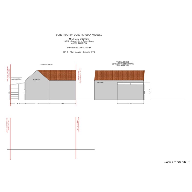 DP 4 BOUTON THARON. Plan de 0 pièce et 0 m2