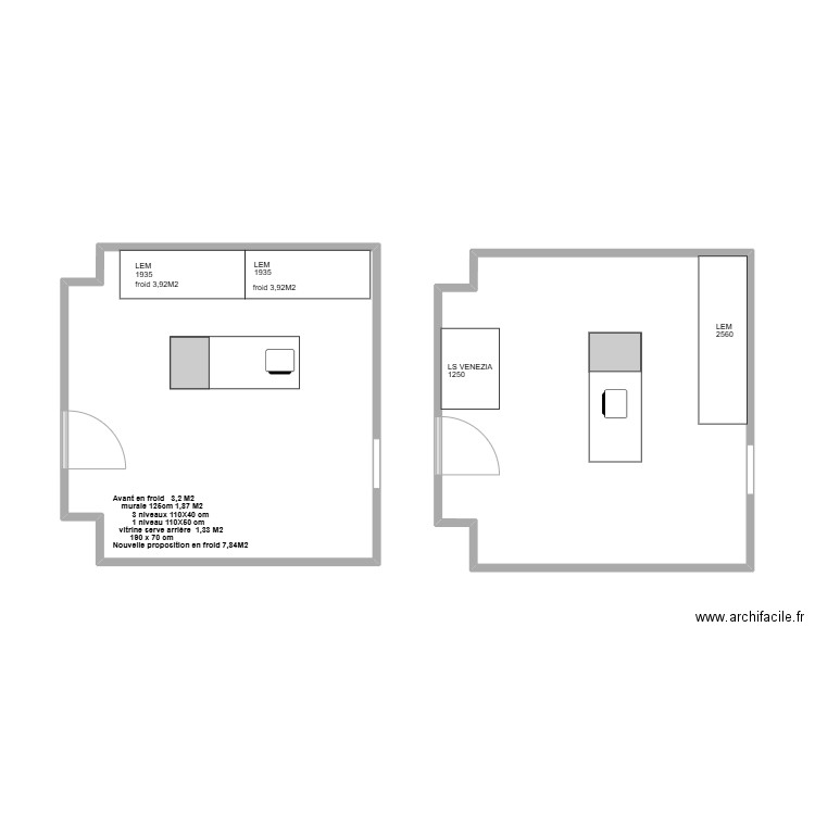EYBENS. Plan de 2 pièces et 44 m2