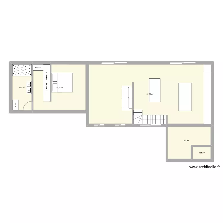 plan maison longère. Plan de 5 pièces et 101 m² plan maison longère. Plan de 5 pièces et 101 m²