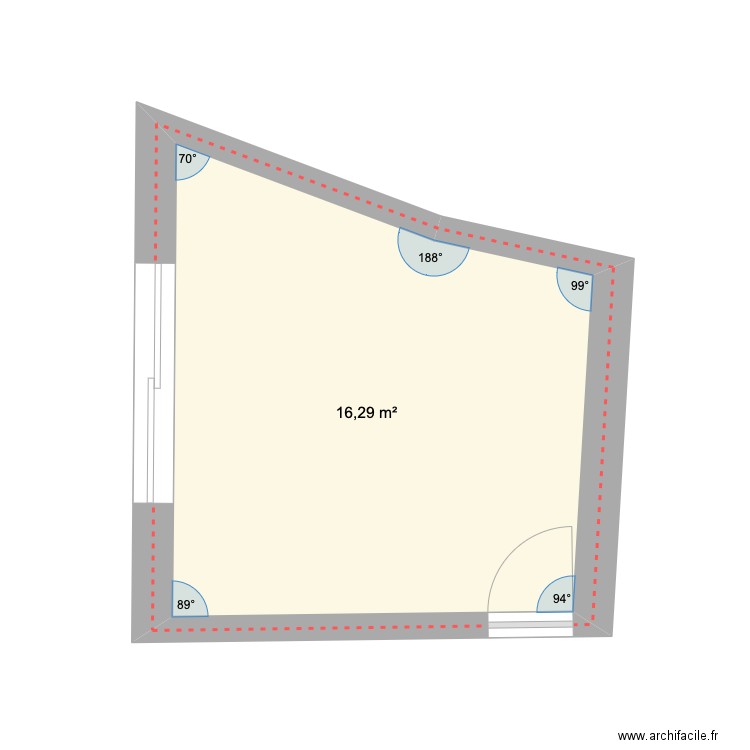 annexe maison 1. Plan de 1 pièce et 16 m2