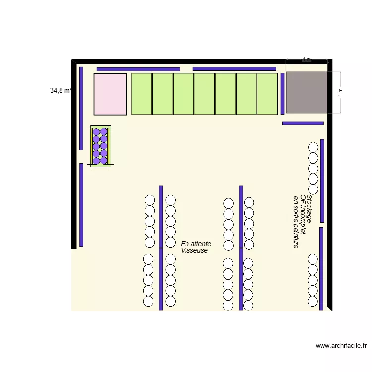 stockage visseuse. Plan de 1 et 35 m² stockage visseuse. Plan de 1 et 35 m²