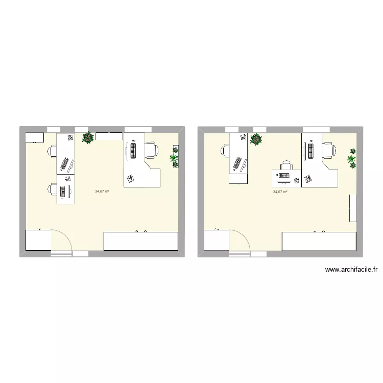 bureau Pauline ST. Plan de 
