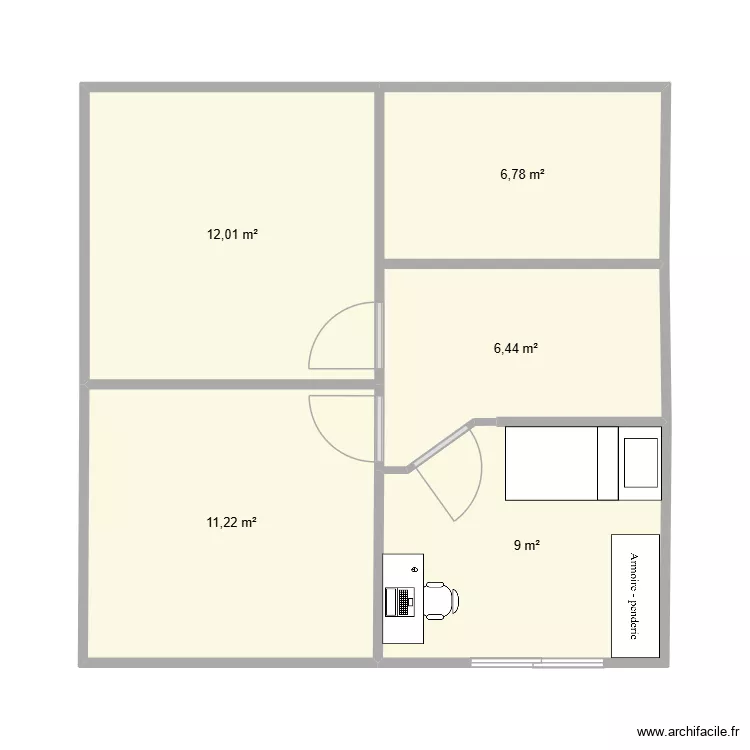 WIDENSOLEN. Plan de 5  et 45 m²