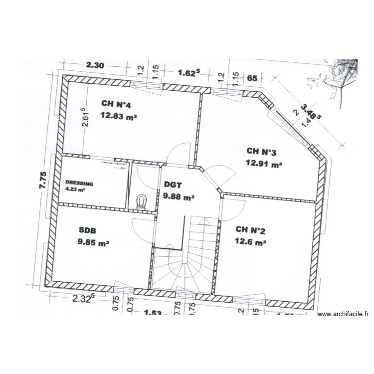 ALBY ETAGE LOT 1 ELECTRICITE. Plan de 