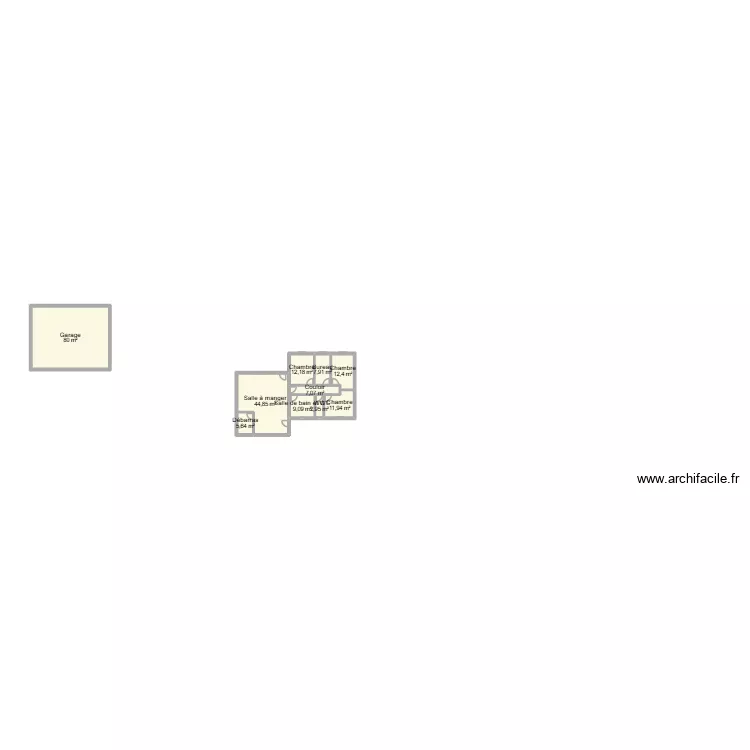 Maison1. Plan de 10  et 194 m²