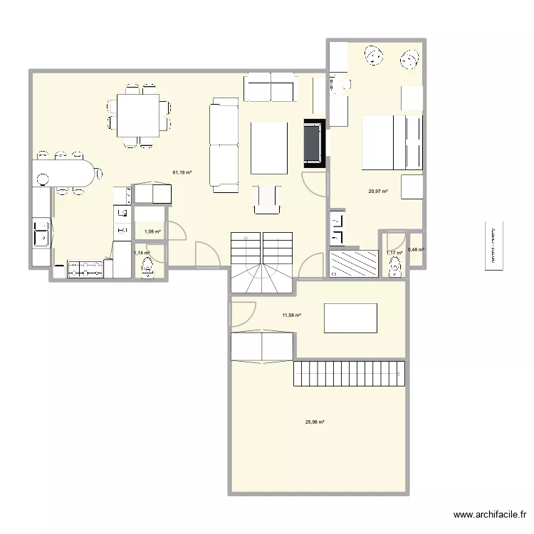 PLAN REZ-DE-CHAUSS&Eacute;E. Plan de 8  et 124 m²