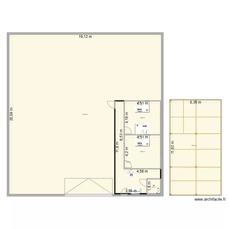 BUREAU ATMC LUXEUIL. Plan de 6 et 524 m² BUREAU ATMC LUXEUIL. Plan de 6 et 524 m²