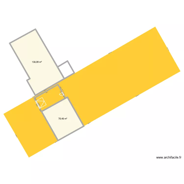 garage. Plan de 2  et 216 m²
