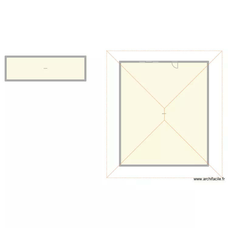 essai. Plan de 2  et 319 m²