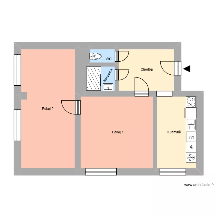 Čs. exilu 816, byt 1. Plan de 11 et 182 m² Čs. exilu 816, byt 1. Plan de 11 et 182 m²