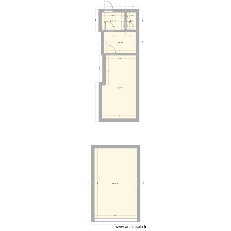 cap d\'agde. Plan de 5 pièces et 55 m2