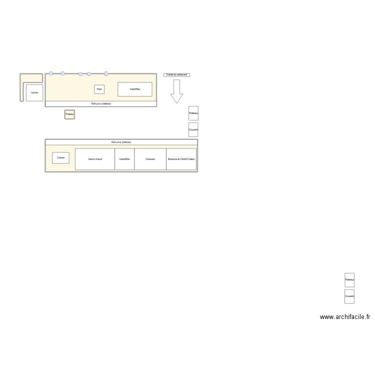 LONZA actuel. Plan de 4 pièces et 21 m2