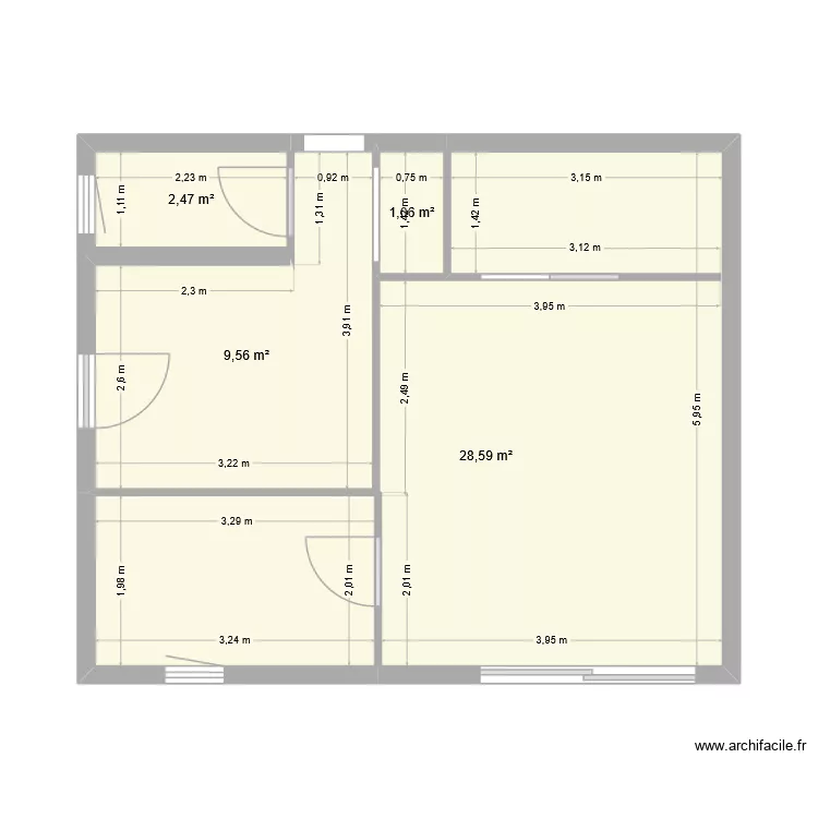 agrandissament maison plan maman. Plan de 4  et 42 m²