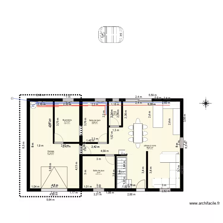 nouvelle maison. Plan de 
