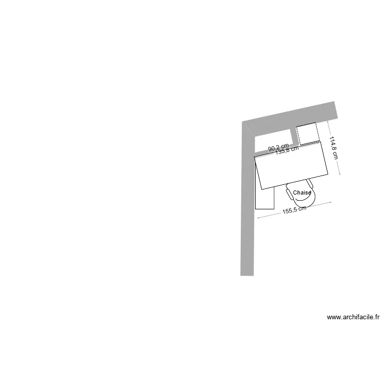 bureau loris. Plan de 