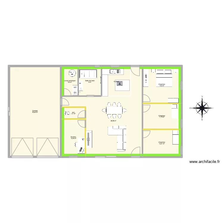 Plan nouvelle maison. Plan de 10  et 182 m²