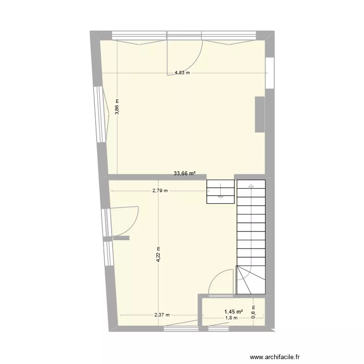 REMICOURT 35 REZ. Plan de 2 et 35 m² REMICOURT 35 REZ. Plan de 2 et 35 m²