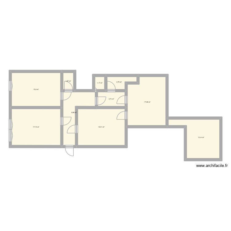 Appart. Plan de 0 pièce et 0 m2