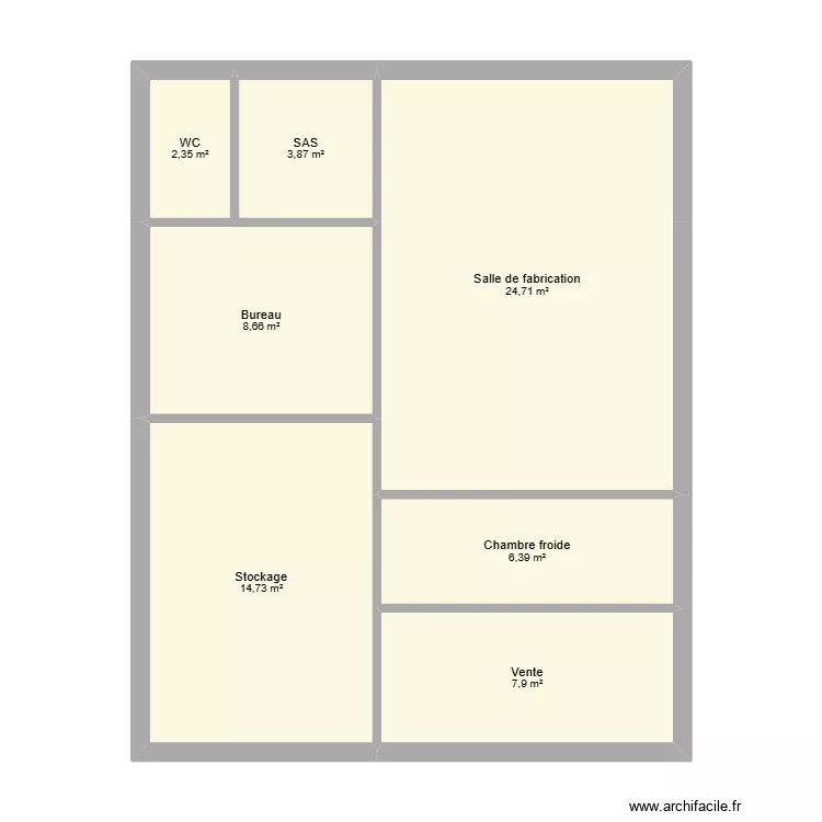 Labo V3. Plan de 7  et 69 m²