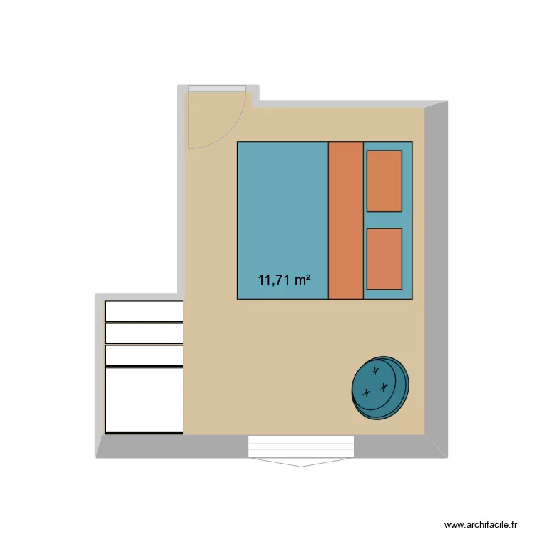 chambre. Plan de chambre. Plan de
