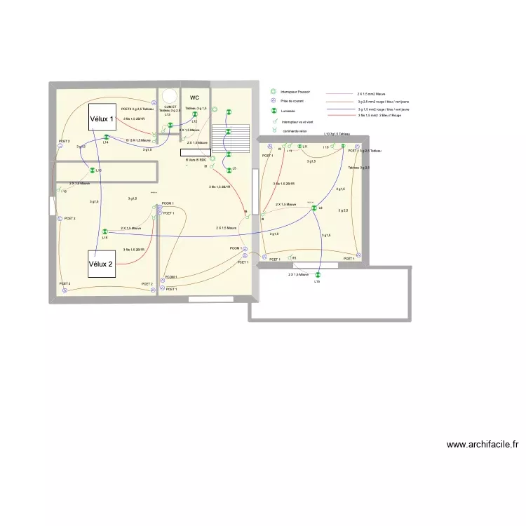 Pascal étage 1. Plan de 2 Pièces et 633 m² Pascal étage 1. Plan de 2 Pièces et 633 m²