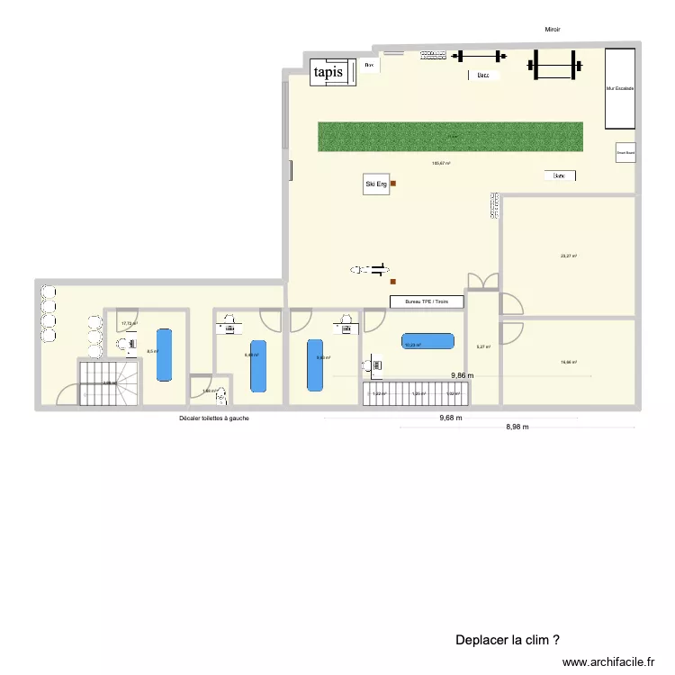 K11 / Vestiaire 2. Plan de 