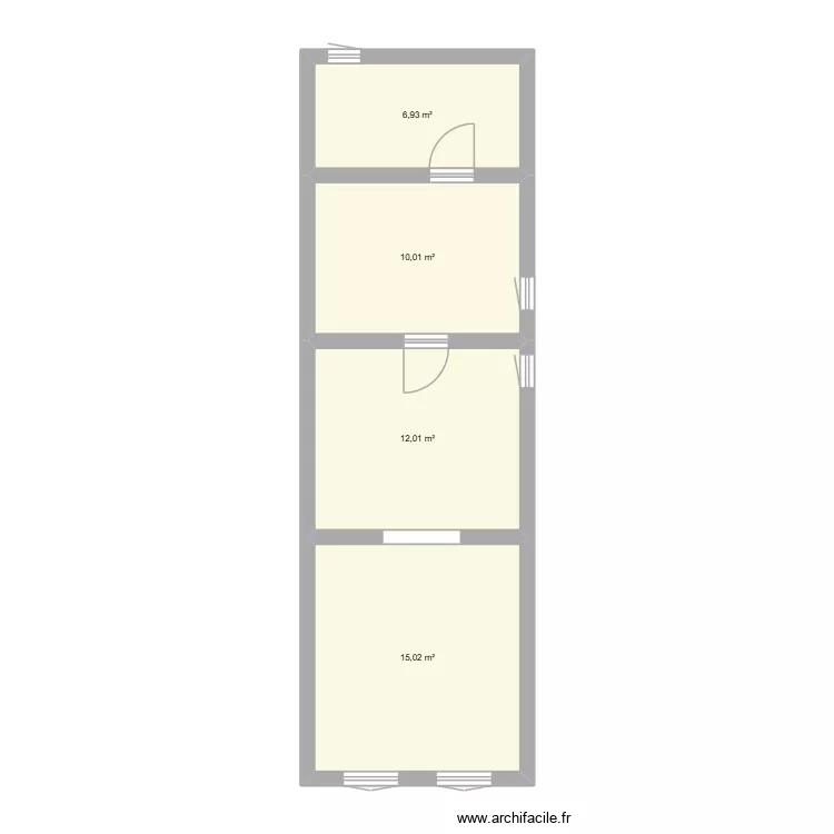 Phalsbourg. Plan de 4 Pièces et 44 m² Phalsbourg. Plan de 4 Pièces et 44 m²