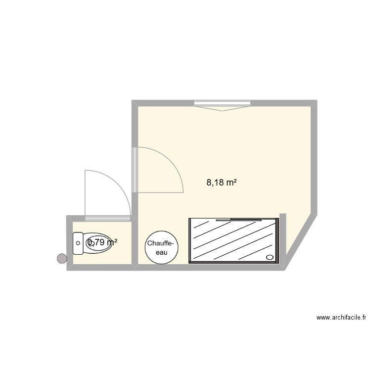 DEHOUSSE 1. Plan de 2 pièces et 9 m2