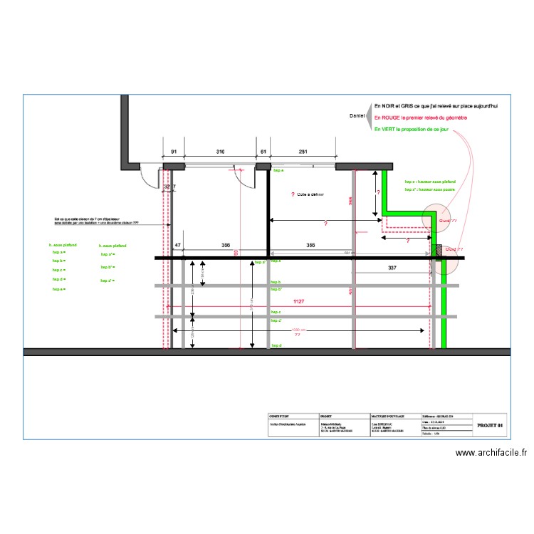 Ste Maxime cotation en plan 2. Plan de 0 pièce et 0 m2