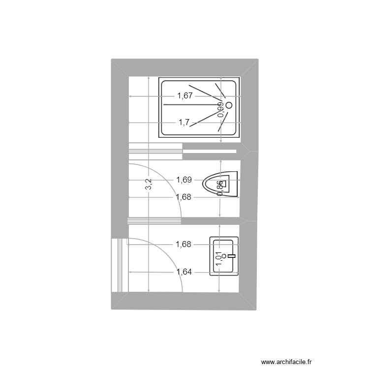 SDB1. Plan de 0 pièce et 0 m2
