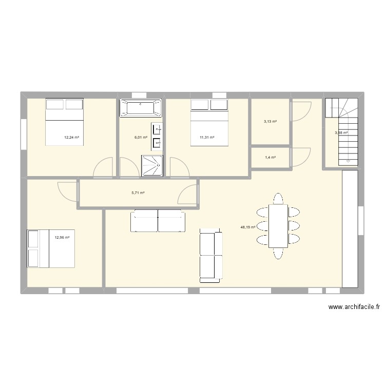 Ploemel etage 2. Plan de 0 pièce et 0 m2