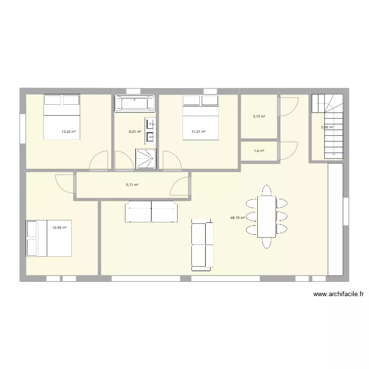 Ploemel etage 2. Plan de 