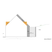 Coupe pignon avant travaux