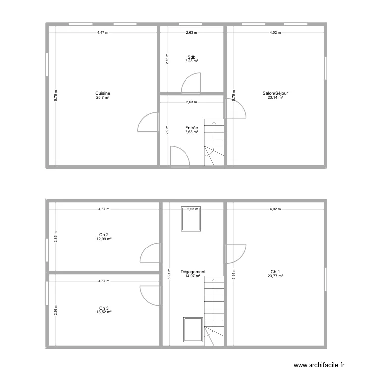 Hodapp. Plan de 8  et 129 m²