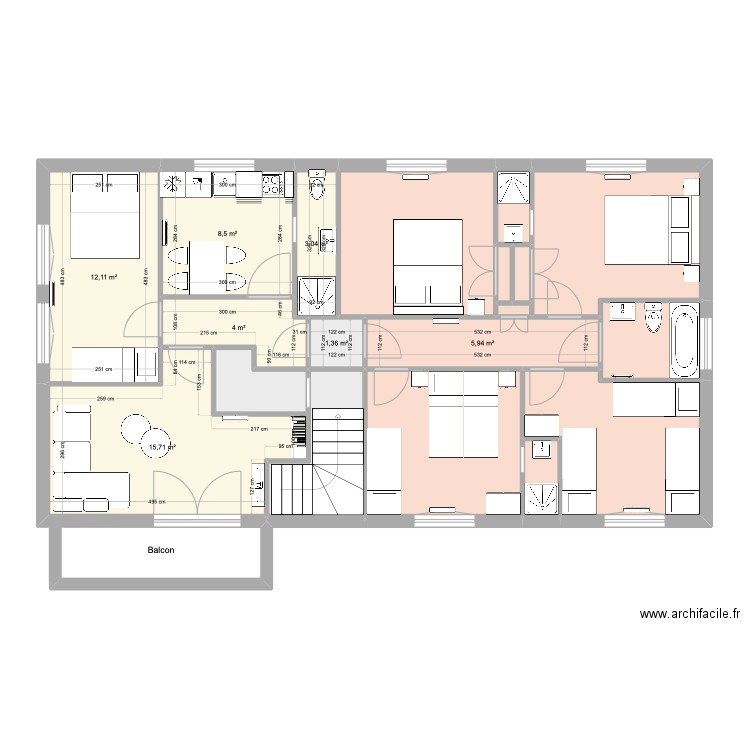 Ekrin des Cimes No3 - 2. Plan de 19 pièces et 112 m2