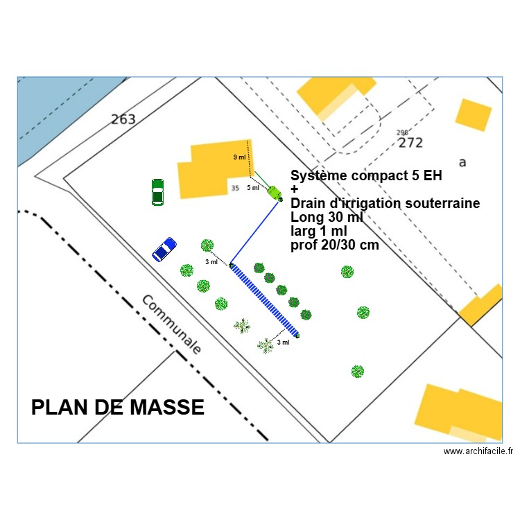 Commer Système compact + drain. Plan de 0 pièce et 0 m2