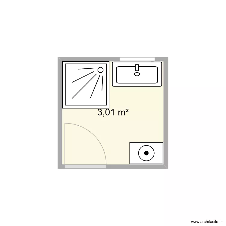 r&eacute;novation banyuls sur mer. Plan de 1  et 3 m²
