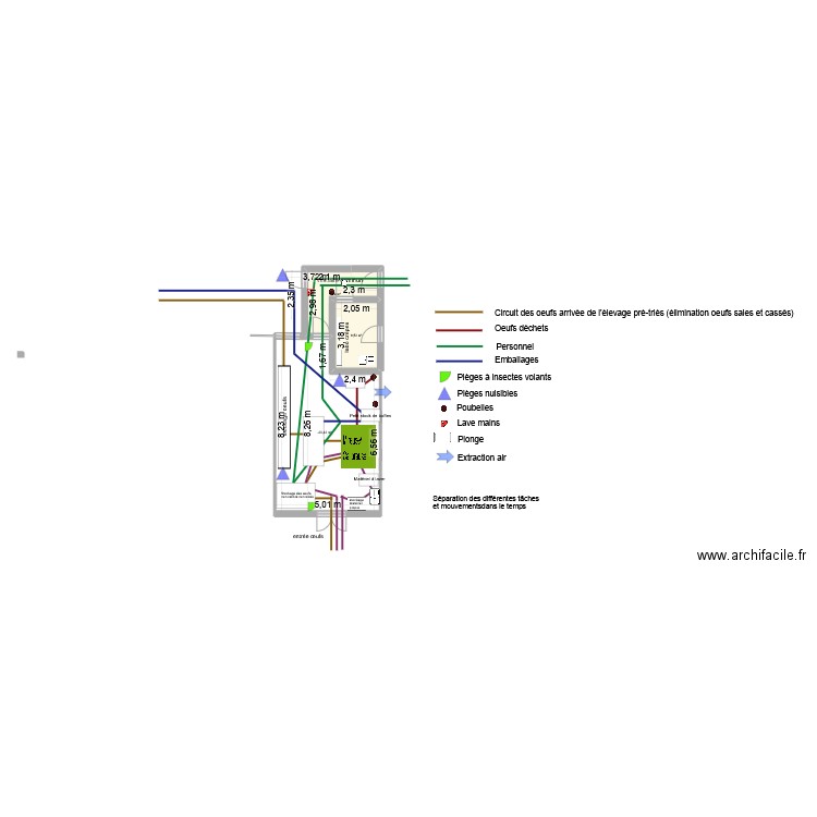 Pountet VF2025 CEO seul. Plan de 3 pièces et 50 m2