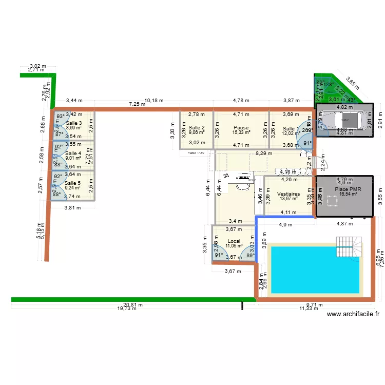 Parcelle terrain. Plan de 12 et 159 m² Parcelle terrain. Plan de 12 et 159 m²