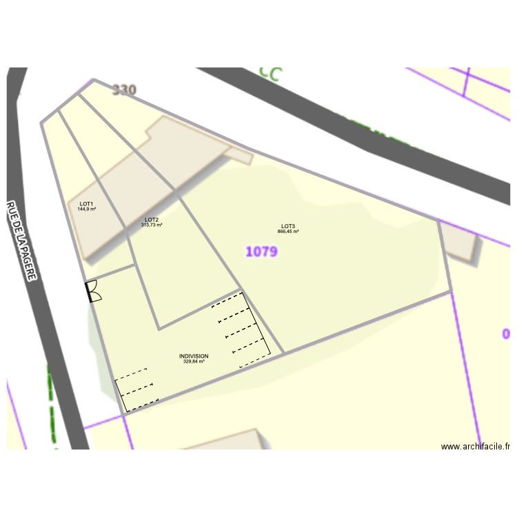 BRON. Plan de 4 pièces et 1655 m2