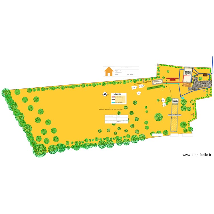 plan de masse OECR 2. Plan de 5 pièces et 289 m2