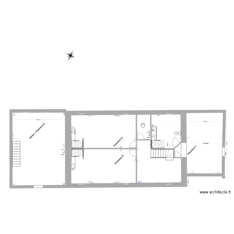 Brigneau 2 étage 10 fev . Plan de 1 pièce et 4 m2