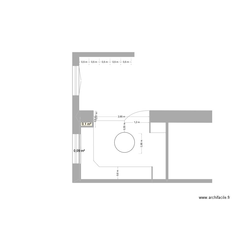 Salle de Bains RDC 36 Bonnet - Etat des Lieux. Plan de 2 pièces et 0 m2