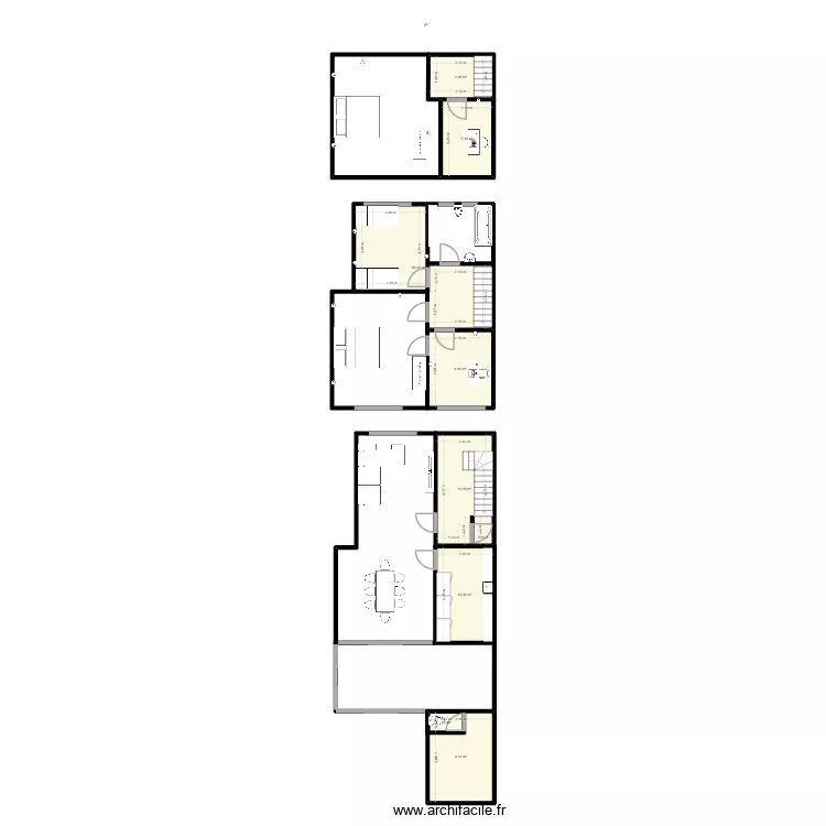 Jozef mertensstraat. Plan de 8 pièces et 74 m²